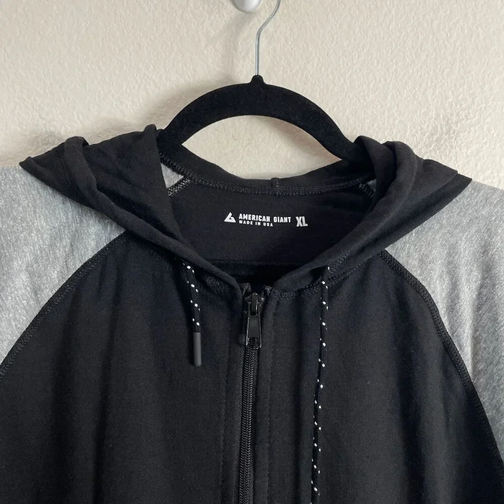 NEW American Giant Mens XL Colorblock Lightweight Full Zip‎ Jacket